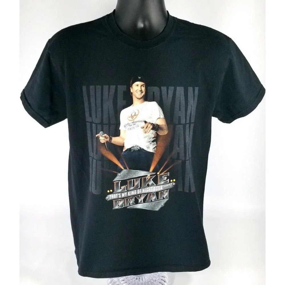 Luke Bryan That's My Kind Of Night Tour 2014 Black T-Shirt Country Men's Sz M 🎶